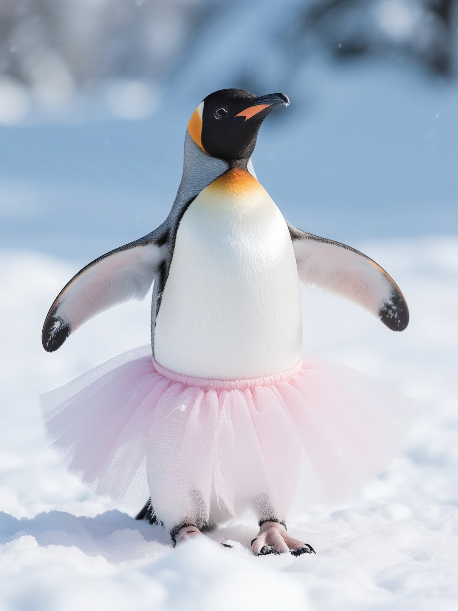 Animal wearing pink ballet tutu image