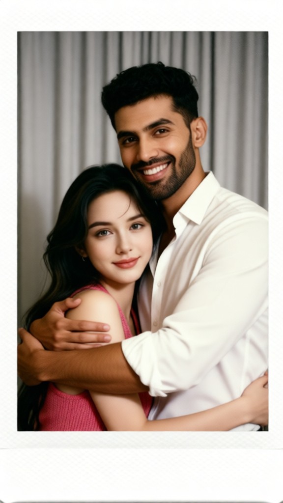 Couple Polaroid image