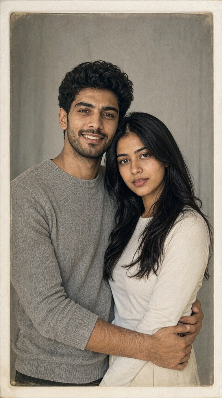 Couple Polaroid image