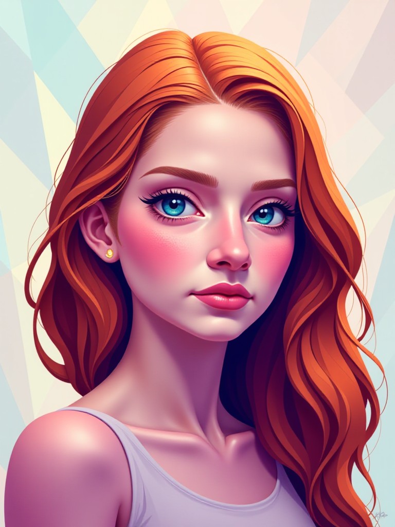 Low Poly Portrait image