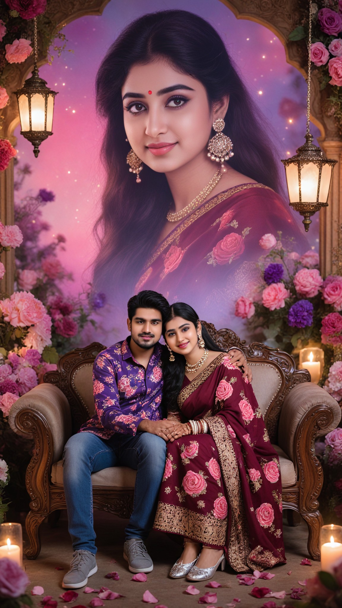 Double-layered composition: Flower Garden image