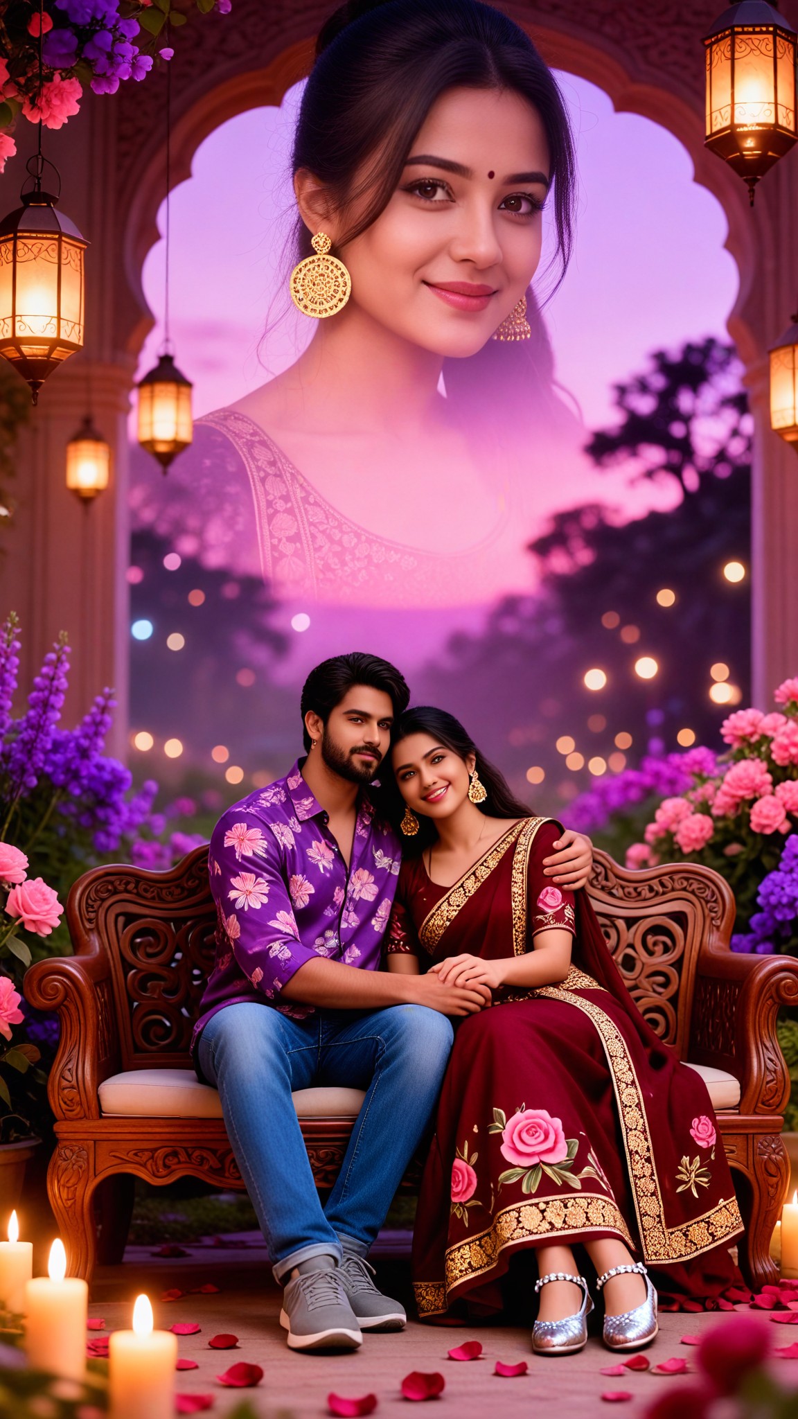 Double-layered composition: Flower Garden image