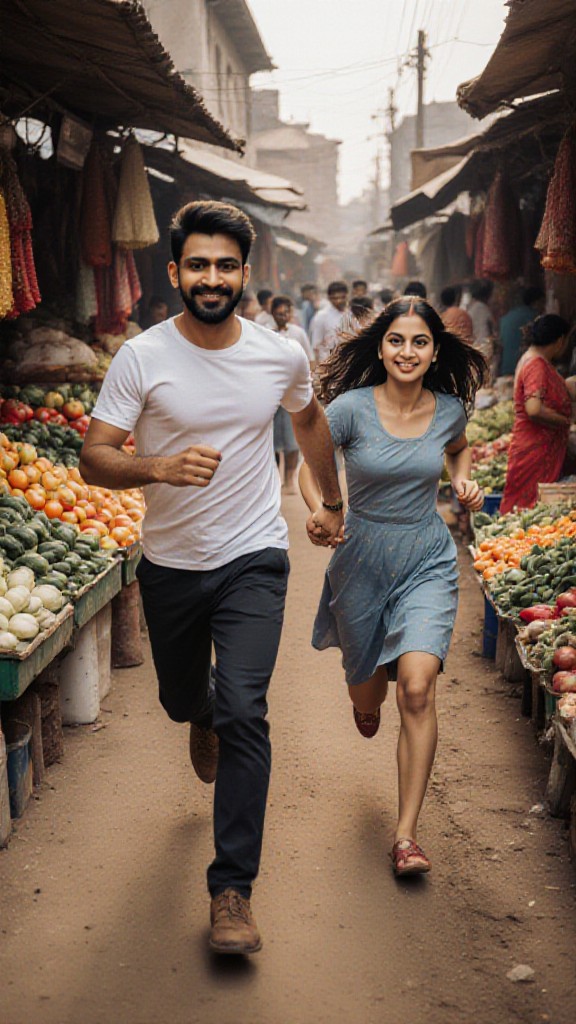 Running in the market！ image