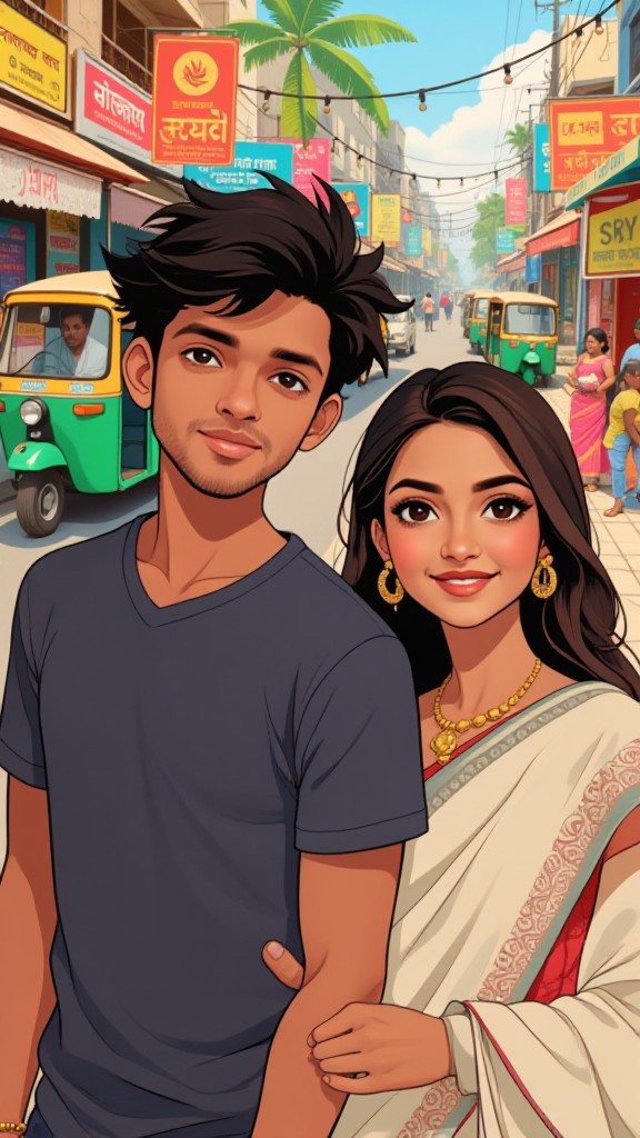 Cute couple videos on the streets of India image