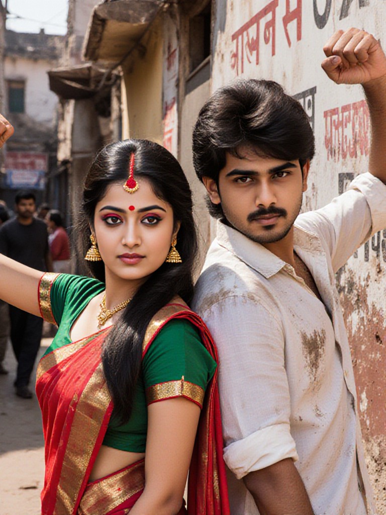 Bollywood classic scene couple photo image