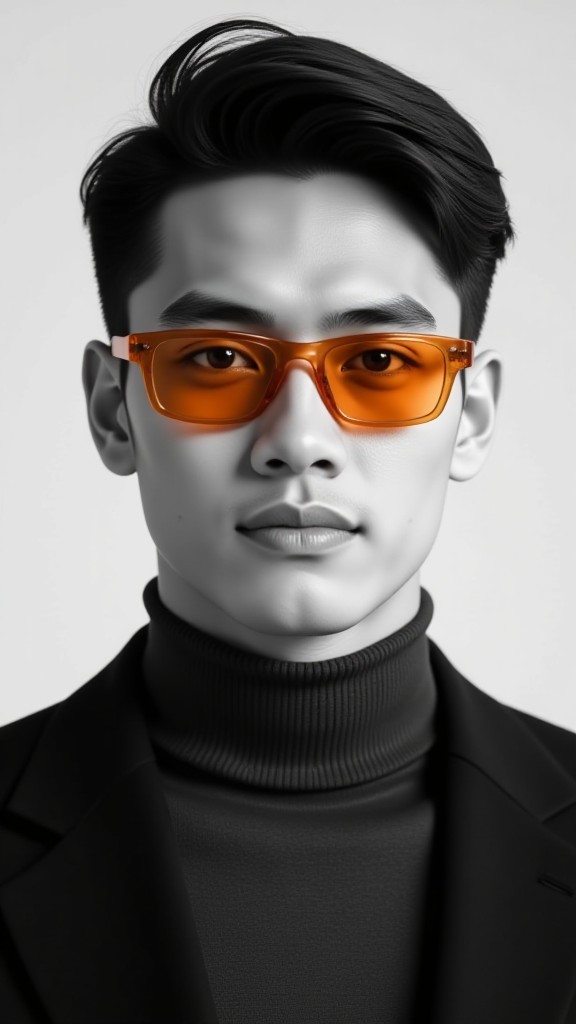 Monochrome Confidence with Orange Accent image