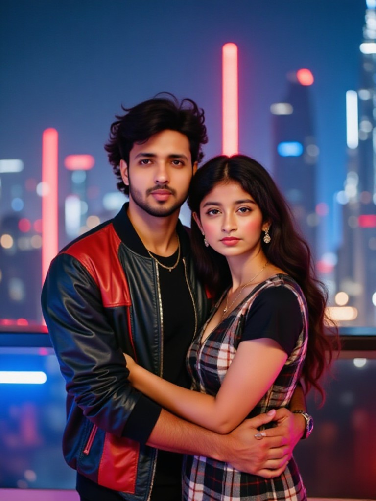 Neon City Background Fashion Video image