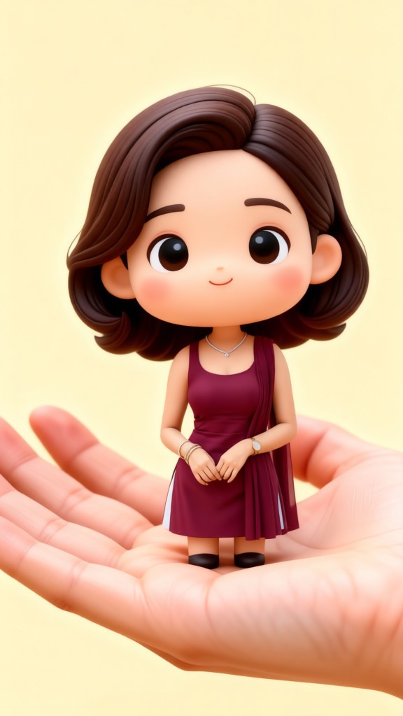 Cute doll in hand image