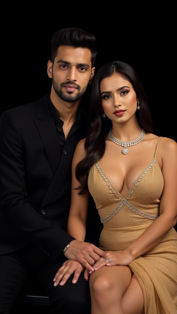 Shiny sparkling couple image