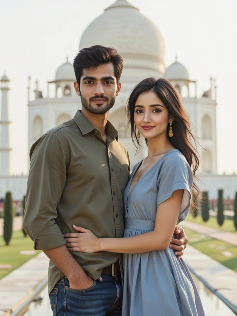 Couple sweet eye contact image