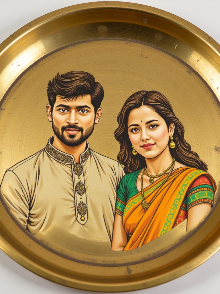 Brass Plate Etching Couple Interactive Video image