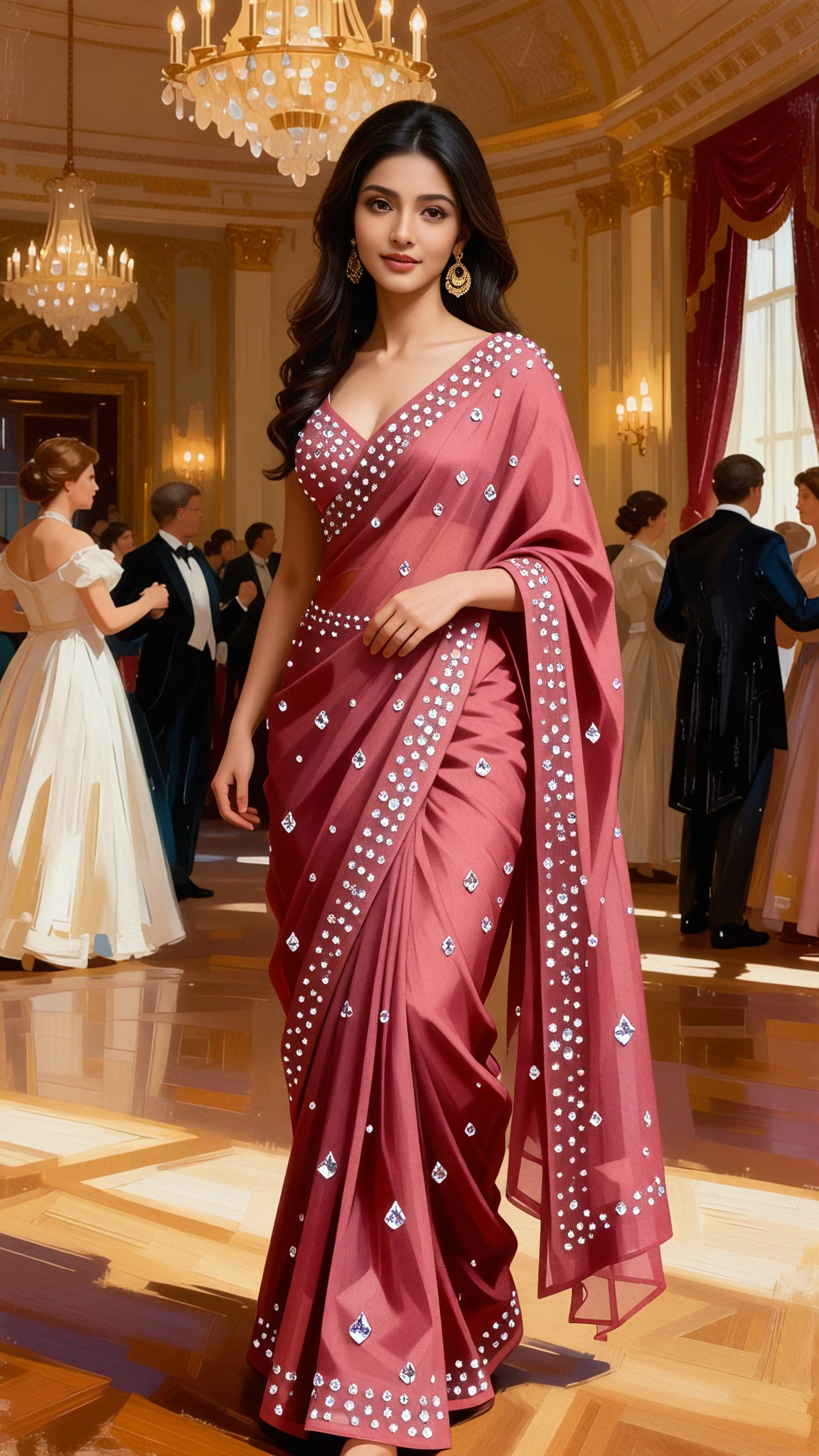 Beautiful sari at the ball image