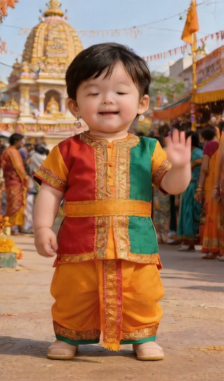 Cute baby stomping foot dance video image
