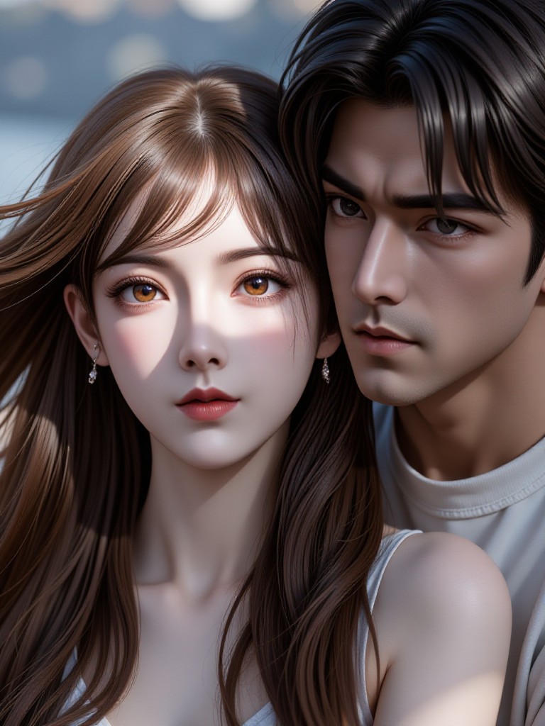 AI Multi Dynamic Emotional Animation: Hyperreal Love: Couple Close up image