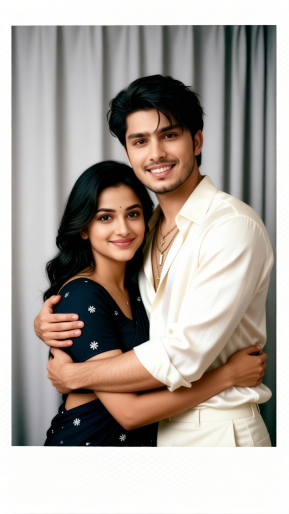 Polaroid - Couple Embracing image