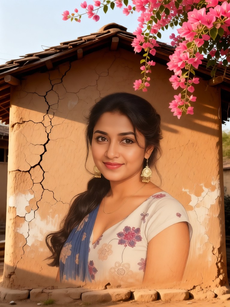 Earthen wall mural image