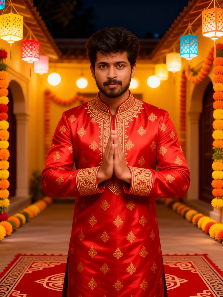 Salute ceremony for festive boys image