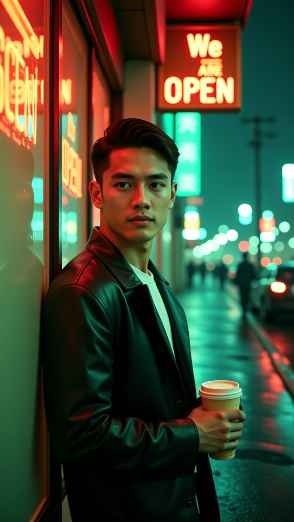 Neon Noir Solitude image