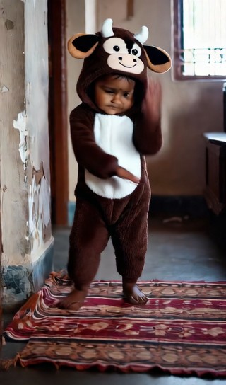 Dance！Cute cow pajamas image