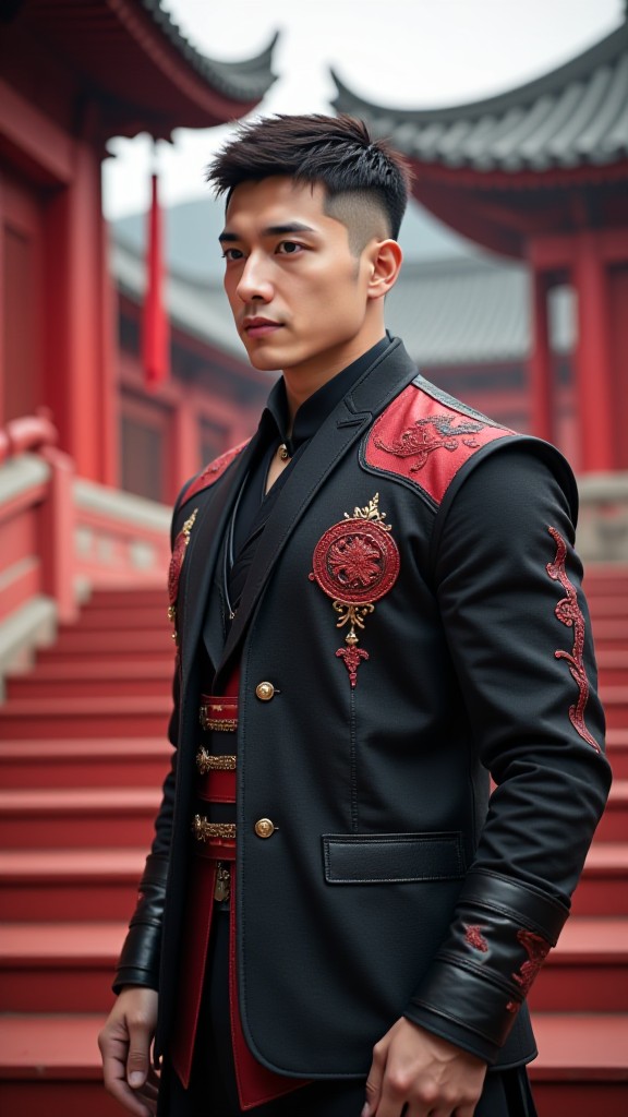 Crimson Authority — Rebel Strength at the Temple Steps image