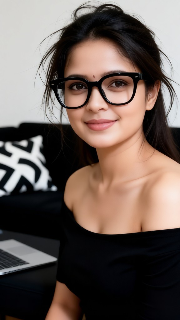 Black Glasses Beauty image
