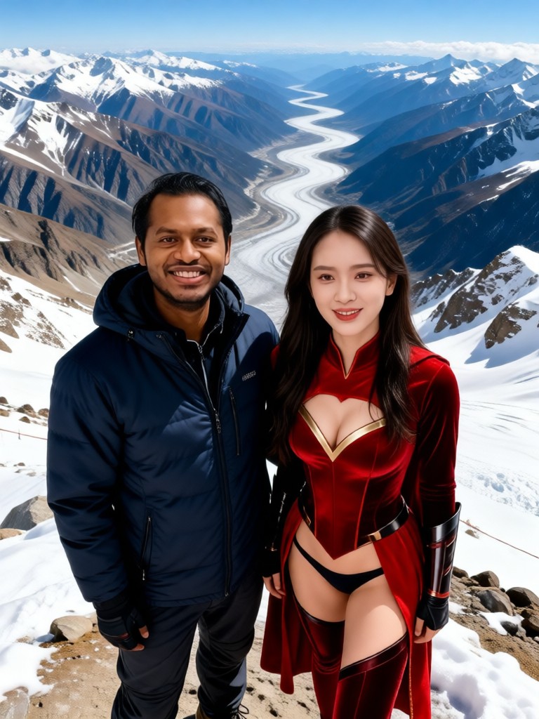 Kiss on mountain  image