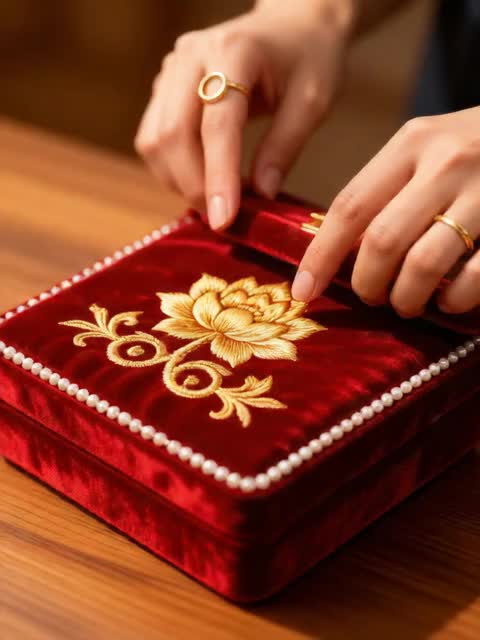 The script of a gold jewelry advertisement image