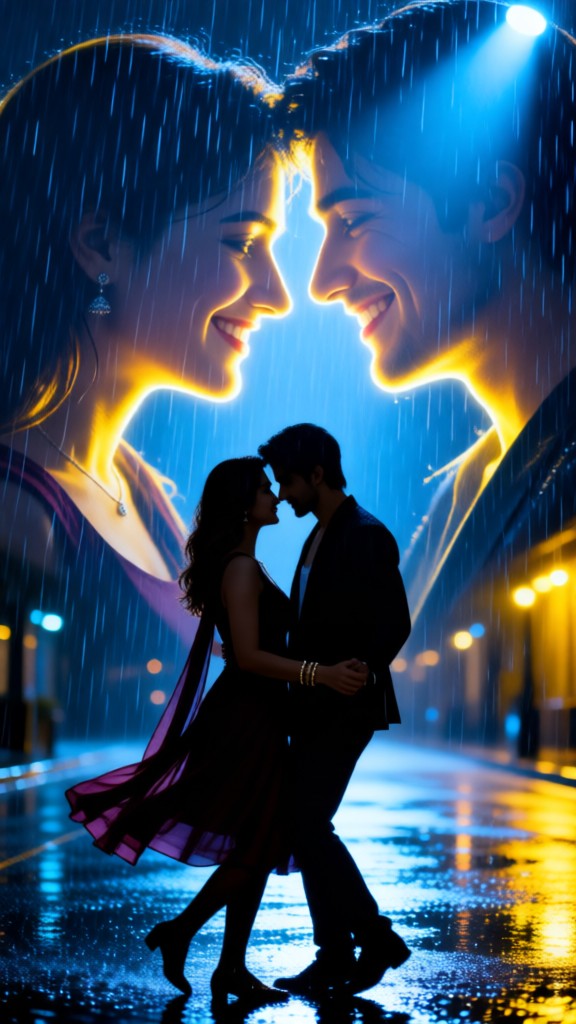 Silhouette & Streets in the Rain image