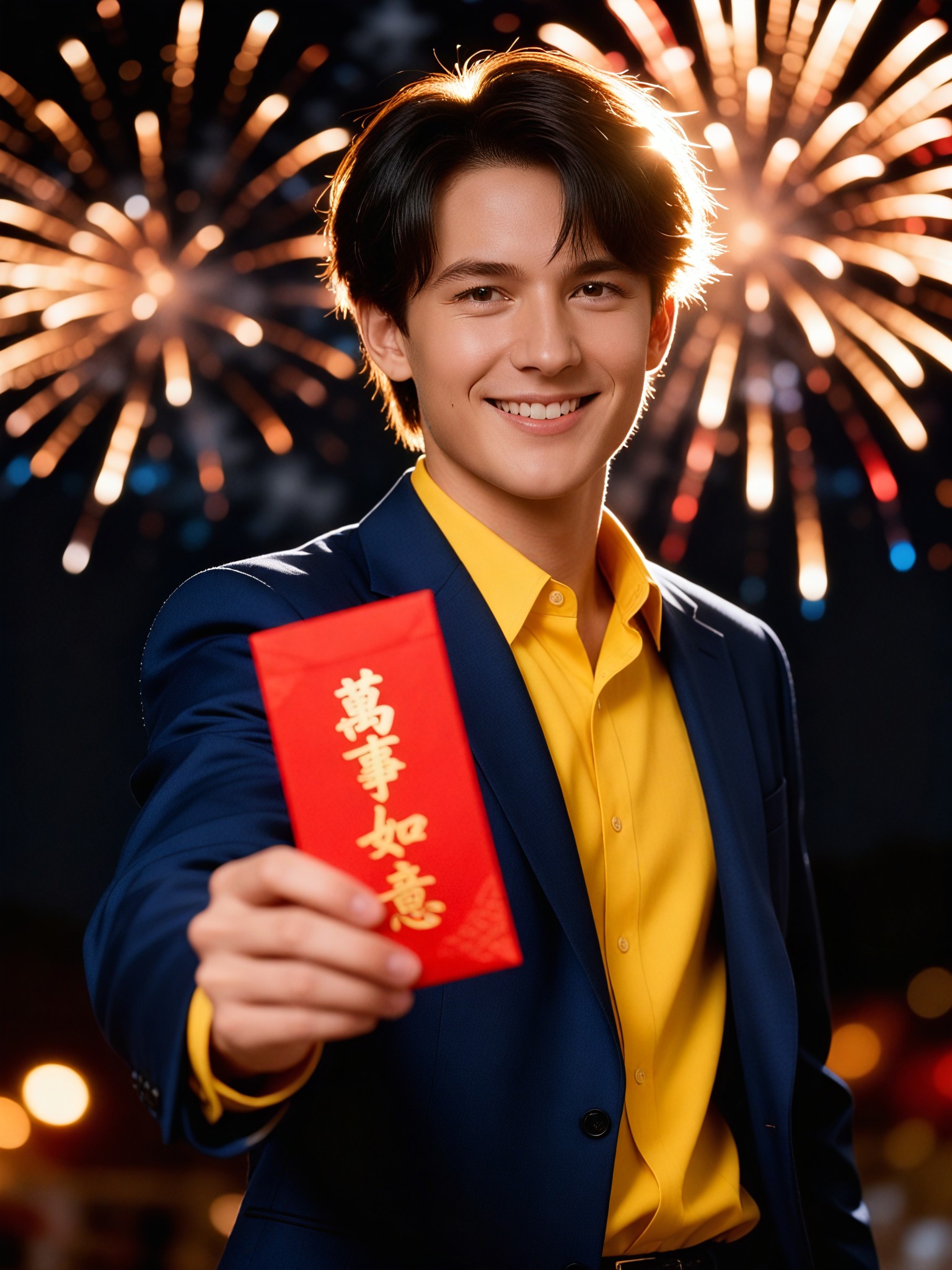 Handsome man with new suit image