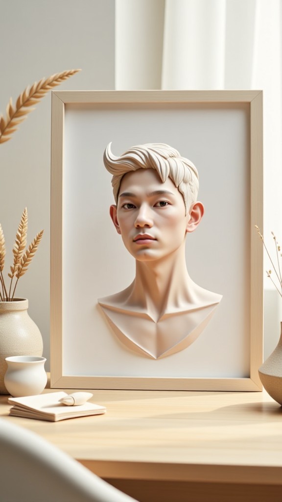 Framed Identity — Origami Art Portrait image