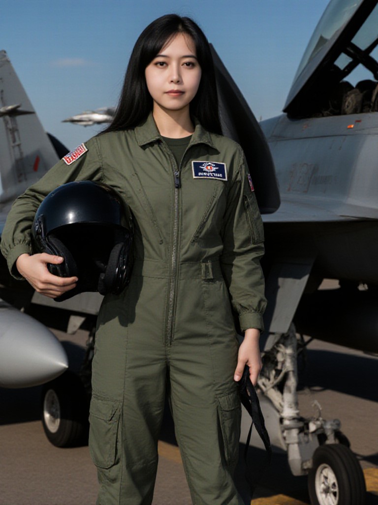 Female fighter pilot  image