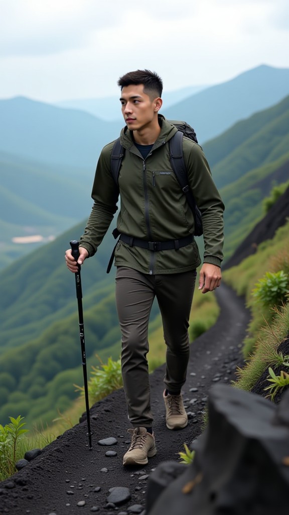 High-Angle Ridge Walk on Mount Agung, Bali image