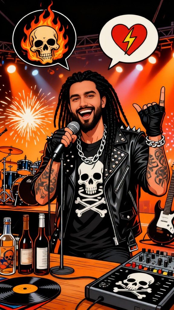 Retro Comic: Rock Singer image