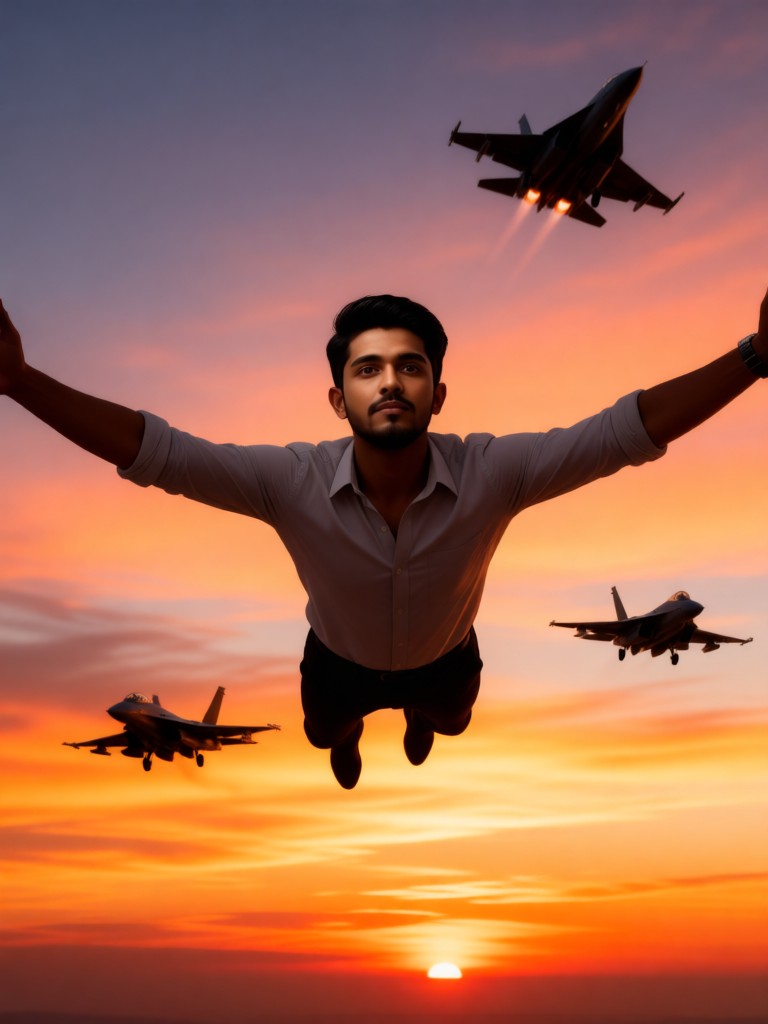 Falling sunset image