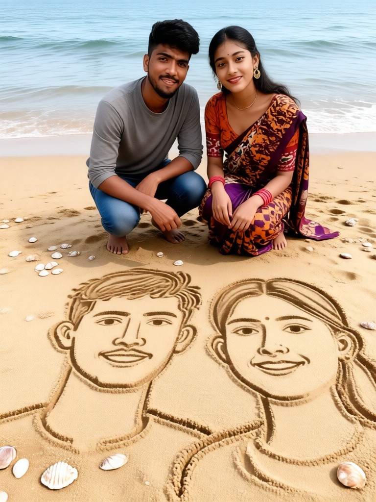 Couple Sand Painting~ image