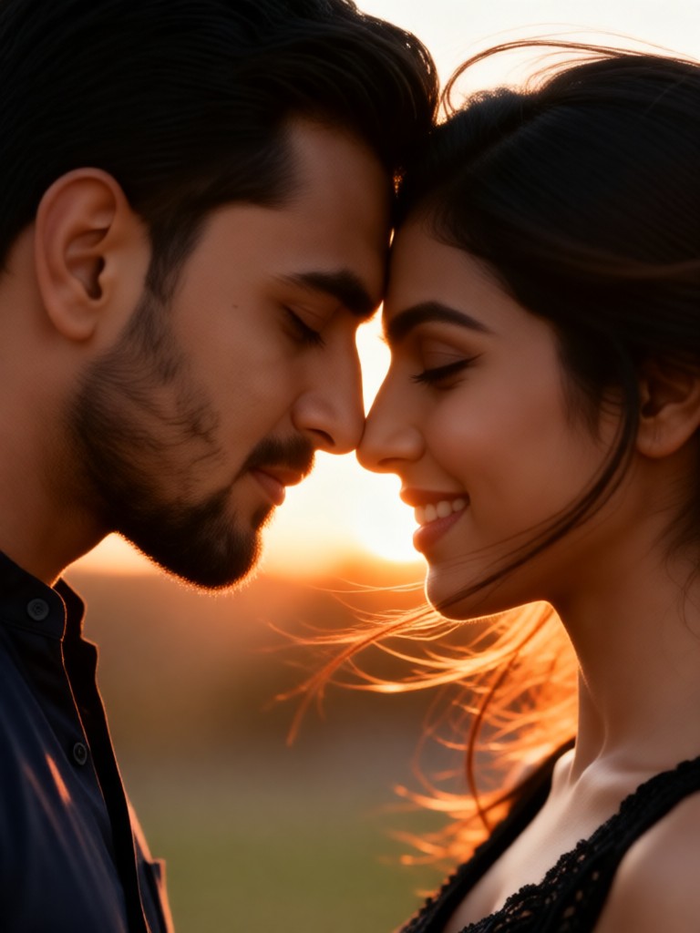 Forehead Touch of Couple (Bollywood Style) image