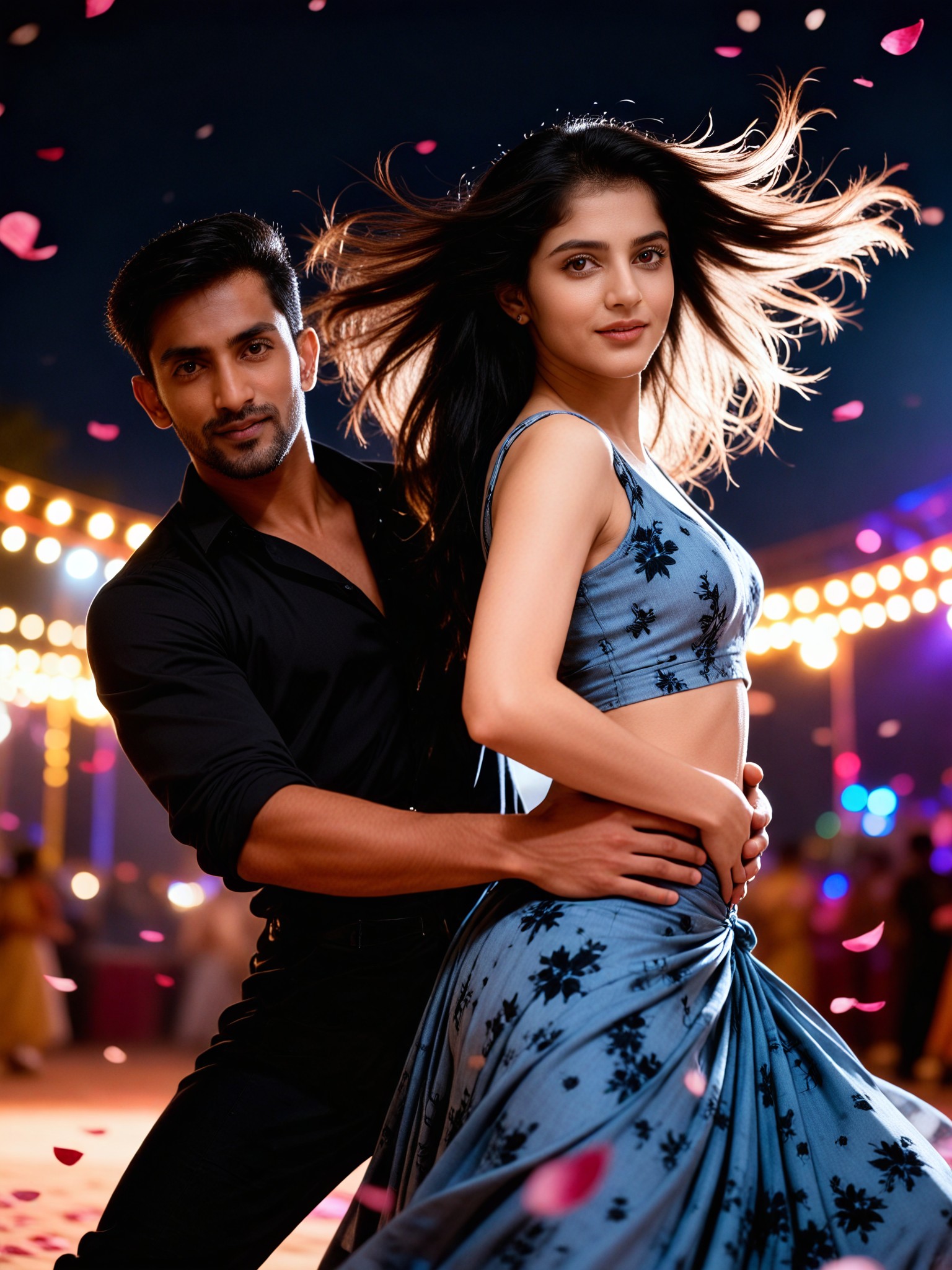 Bollywood dance-style couple photos image