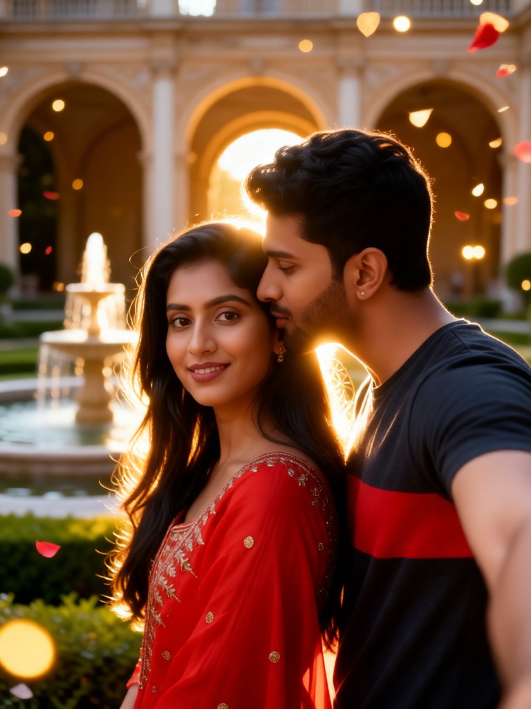 Close-up selfie of the couple image