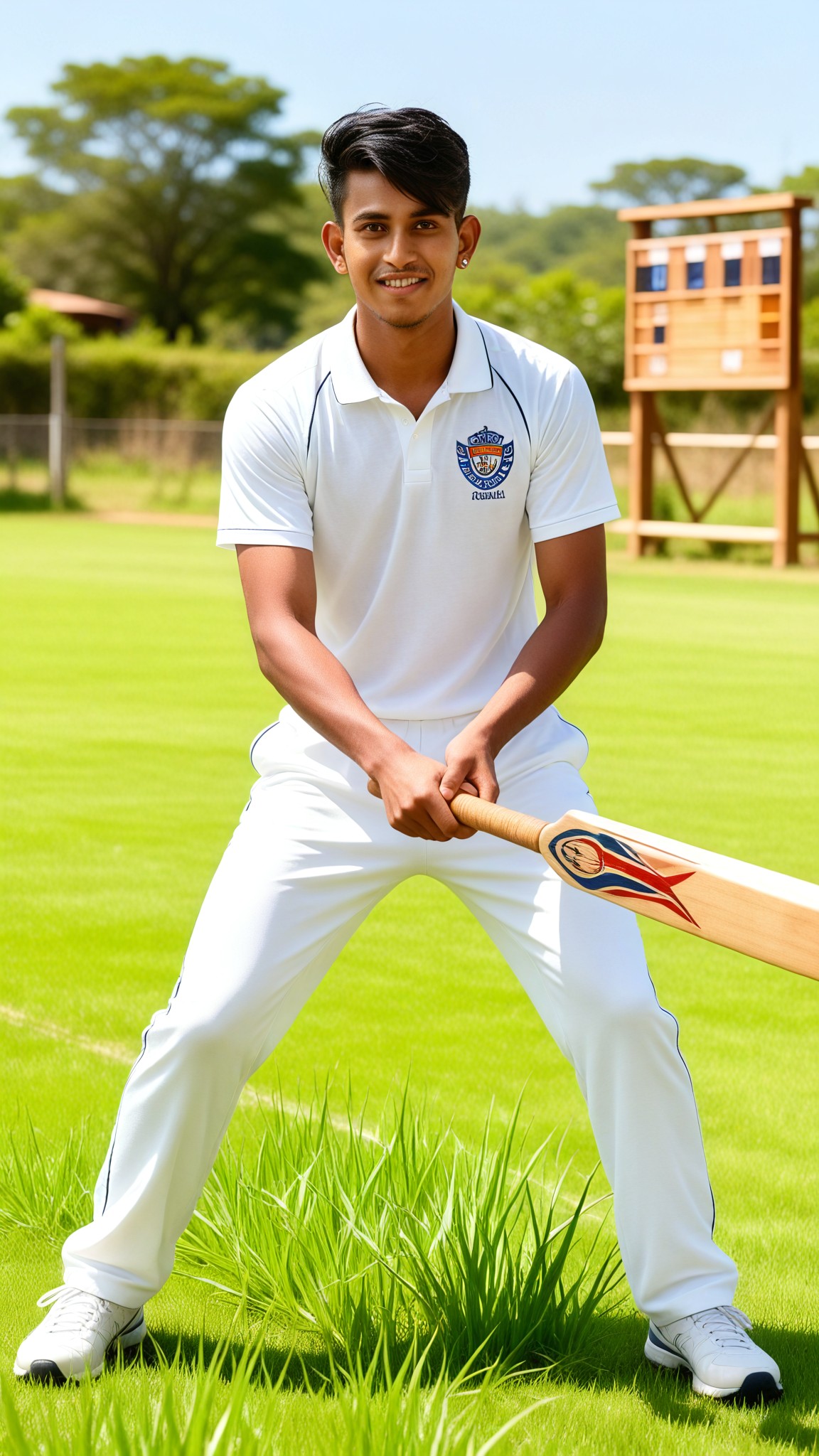 Sports boys at the rural stadium image
