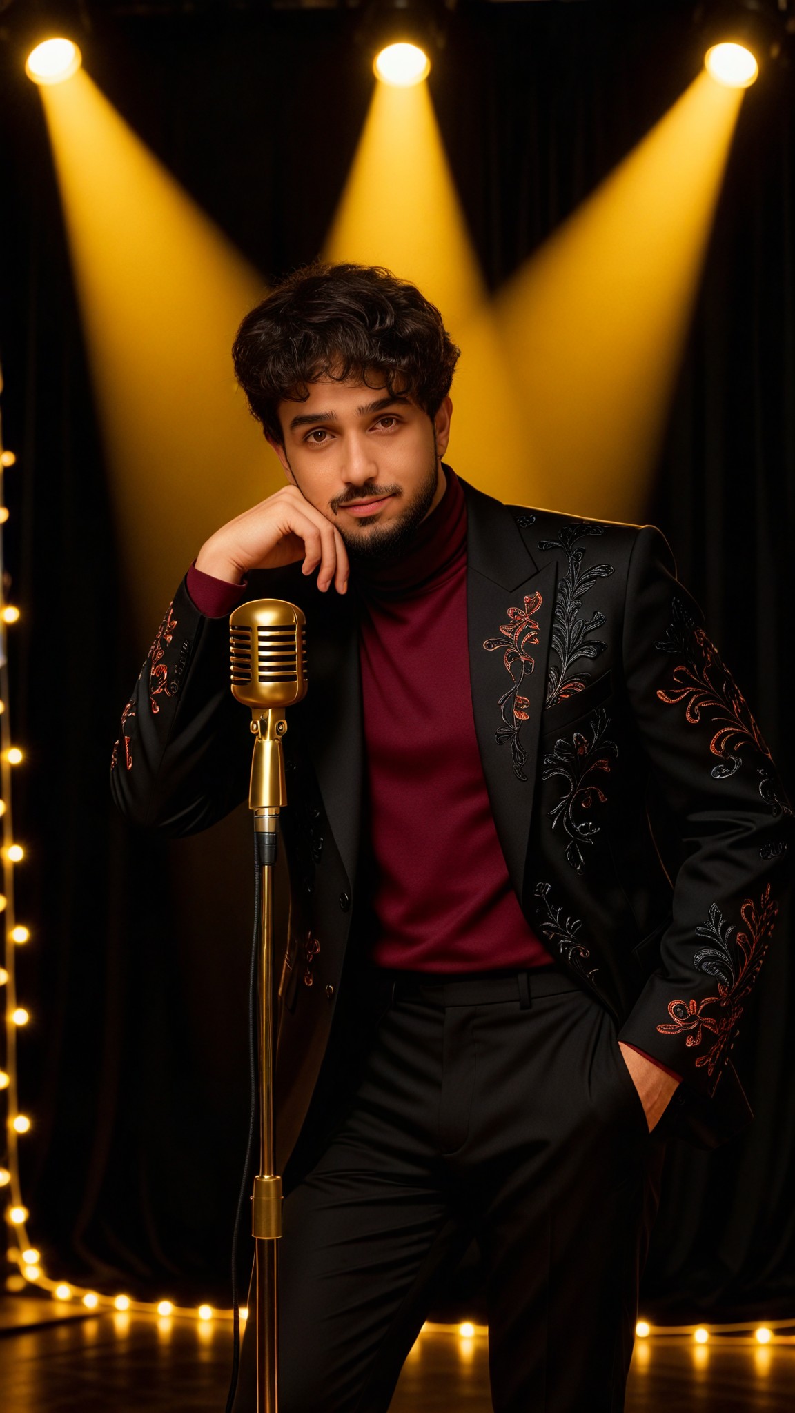 Bollywood retro drama suit boy image