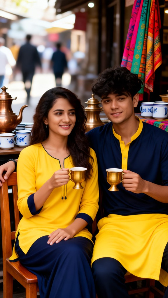 Sense of Life - Street Tea Shop Side by Side Tea Couple image