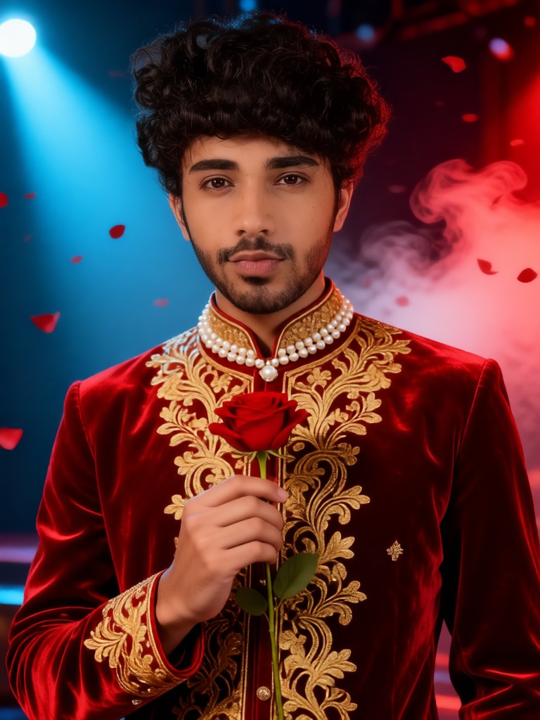 Stage rose atmosphere boy image