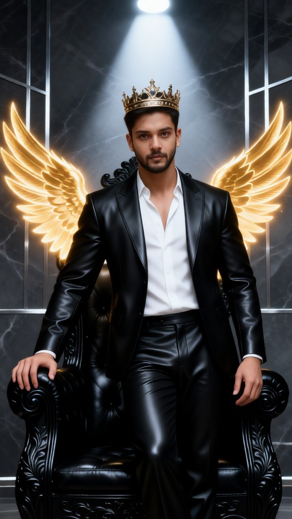 Throne Winged King crowned male image