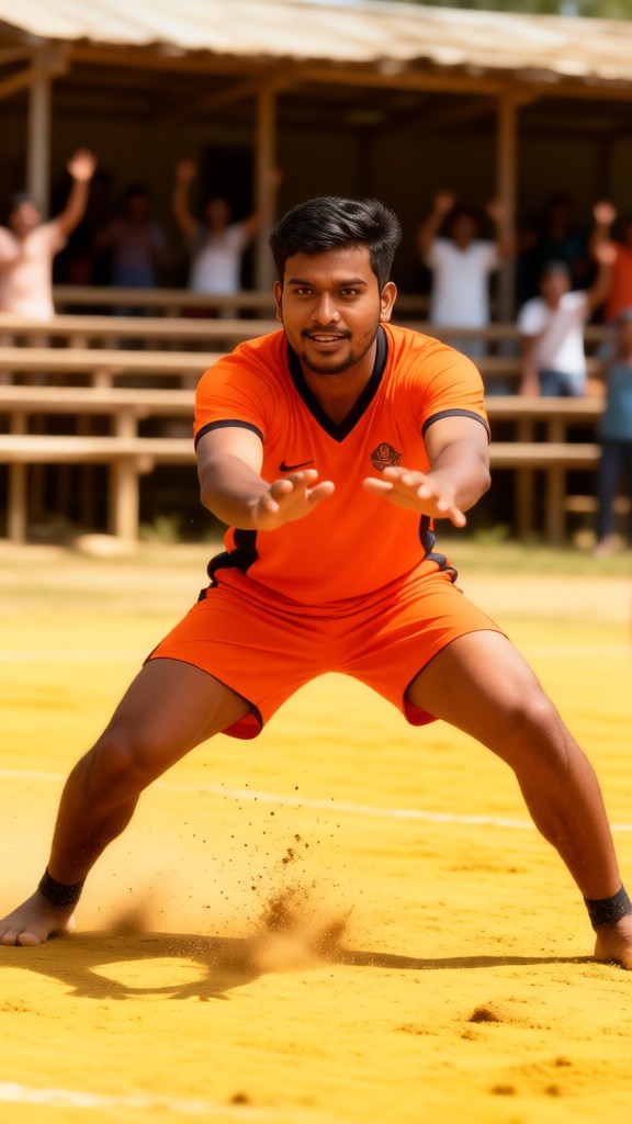 Kabaddi arena pouncing preparatory boys image