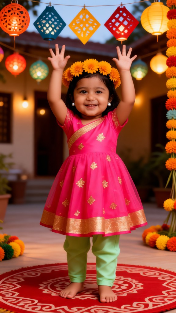 The courtyard raises the height of Biye and laughs at the baby girl image