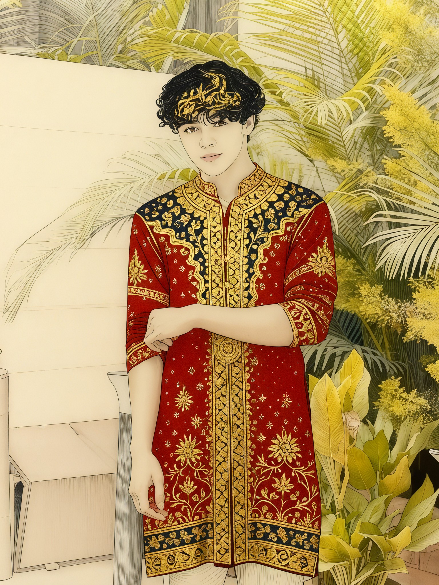 Mughal Miniature Painting Style 1:1 Style Transfer image