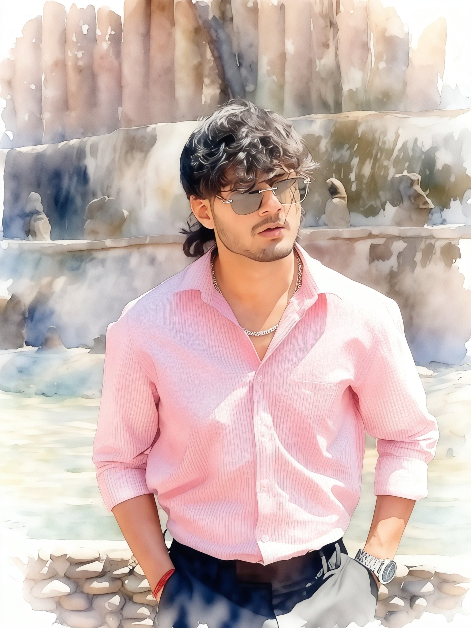 Watercolor Wash Style 1:1 Style Transfer image