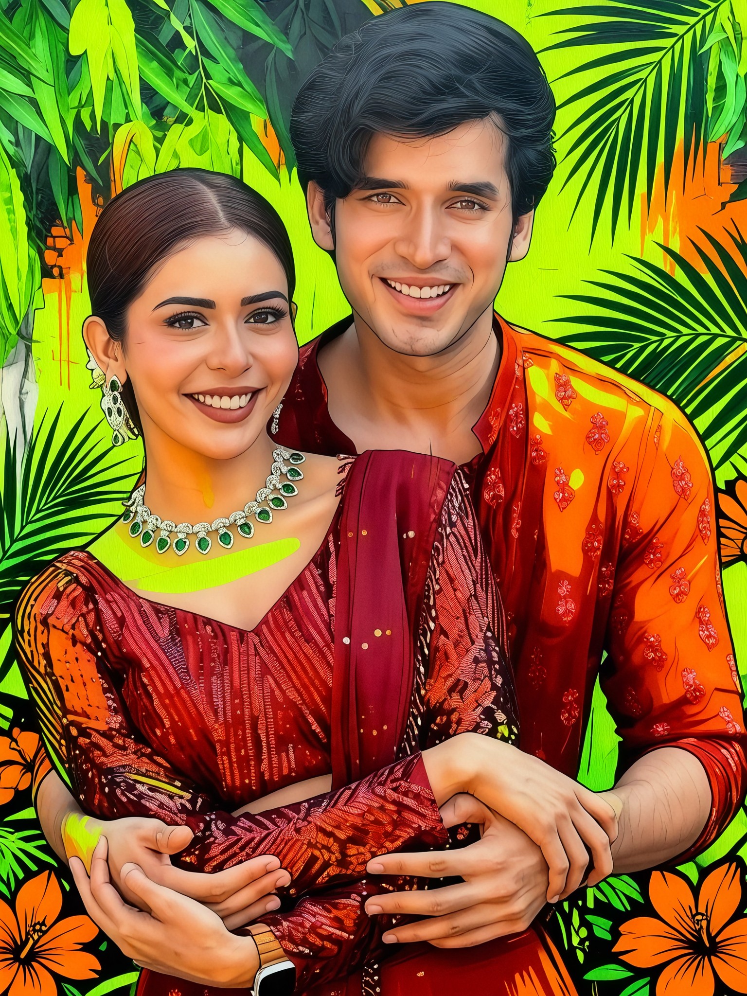 Southeast Asian Tropical Graffiti Style 1:1 Style Transfer image