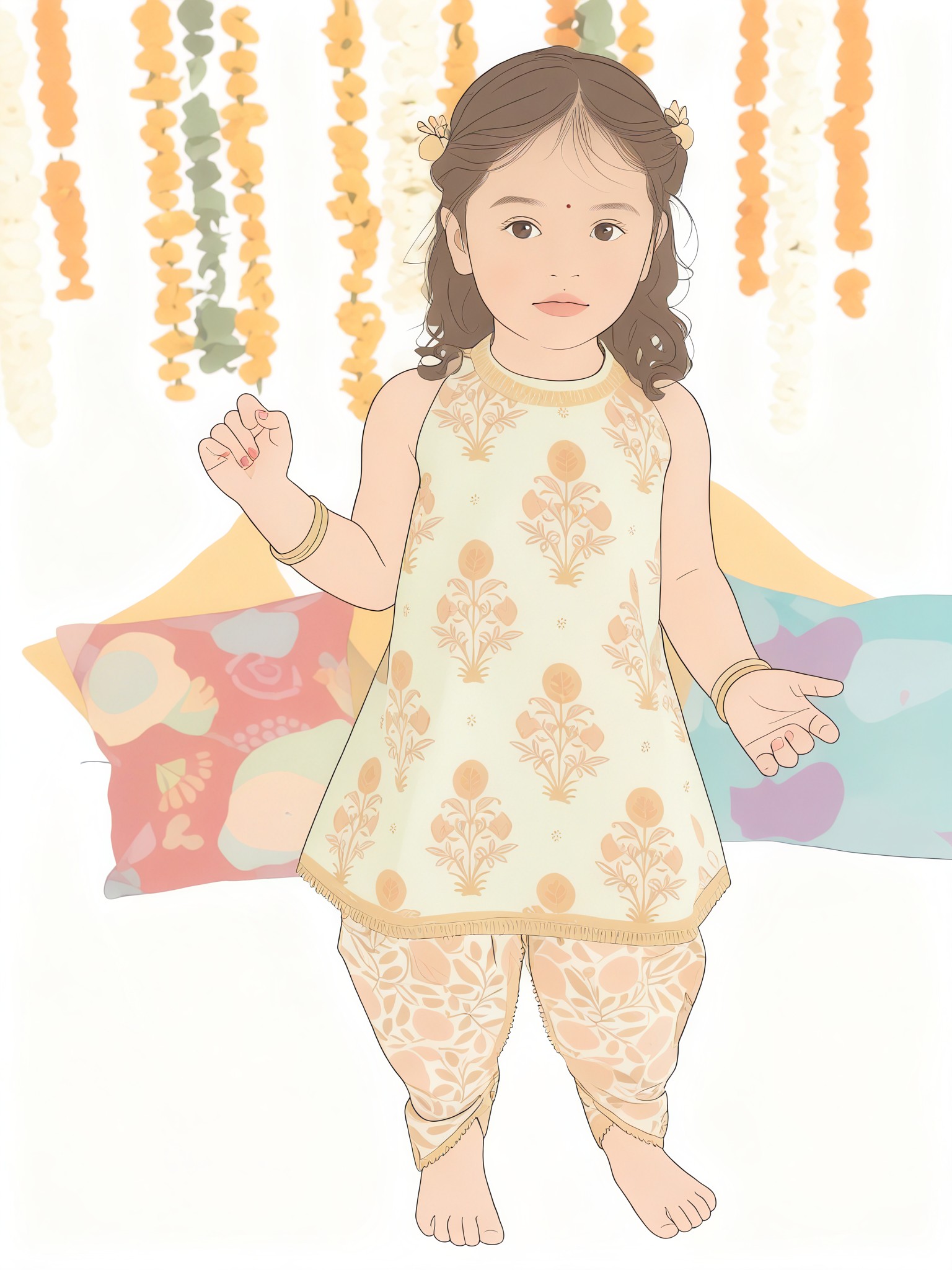 Korean Fresh Illustration Style 1:1 Style Transfer image