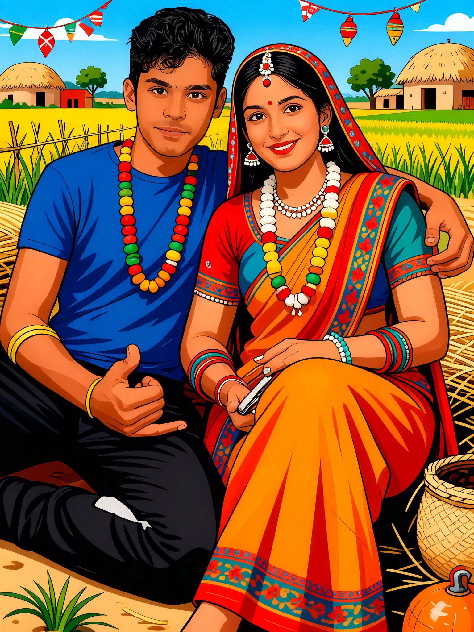 Haryanvi Folk Style of India 1:1 Style Transfer image